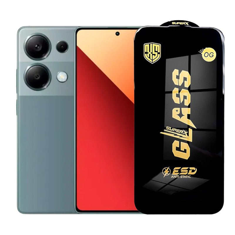 Folie de Protectie pentru Xiaomi Redmi Note 13, Flippy, Sticla Securizata ESD, Margini Negre, Rezistenta la Zgirieturi,