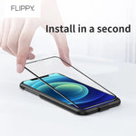 Folie de Protectie, Flippy, compatibila cu Apple iPhone 14 Pro Max, Electrostatica, Sticla Securizata, Top Glass,