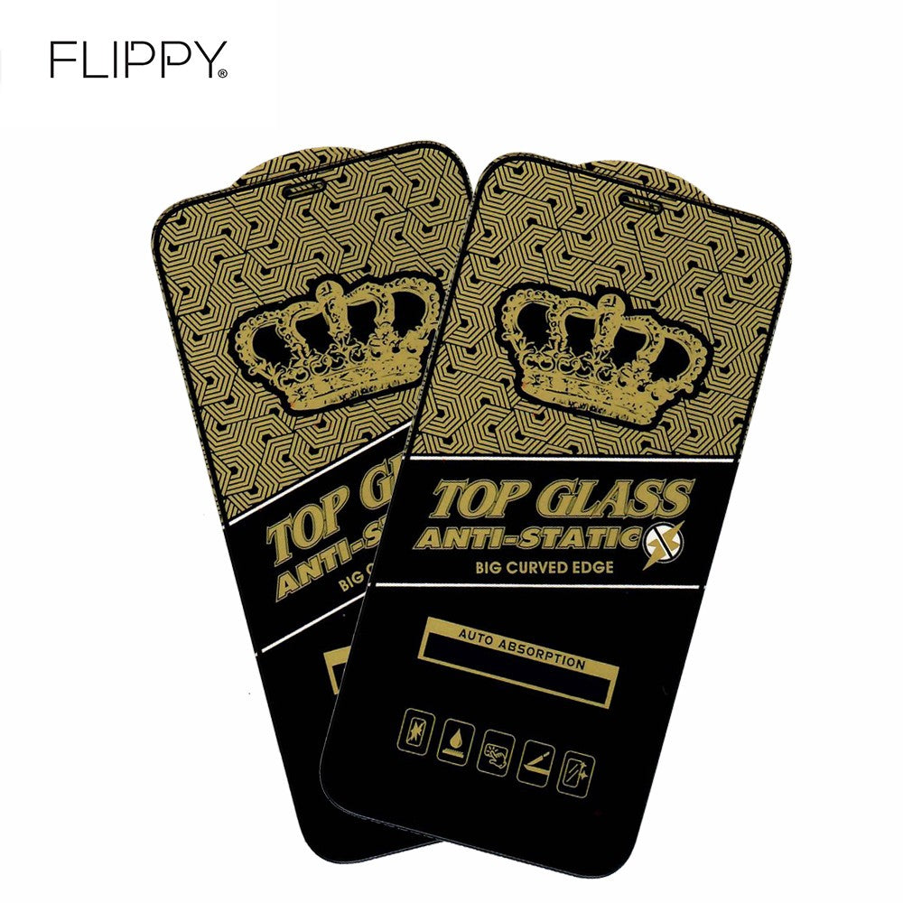Folie de Protectie, Flippy, compatibila cu Apple iPhone 14 Pro Max, Electrostatica, Sticla Securizata, Top Glass,