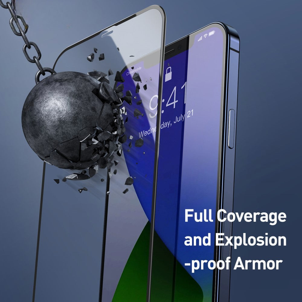 Folie protectie Flippy pentru iPhone 14, Sticla securizata, temperata, duritate 9H, Privacy 360 Anti-Blue Ray,