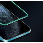 Folie Sticla Securizata Flippy, Luminous, compatibila cu Apple iPhone 14 Pro Max, Margine fosforescenta verde