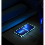Folie Sticla Securizata Flippy, Luminous, compatibila cu Apple iPhone 12, Margine fosforescenta verde