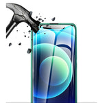 Folie Sticla Securizata Flippy, Luminous, compatibila cu Apple iPhone 13 Pro, Margine fosforescenta verde