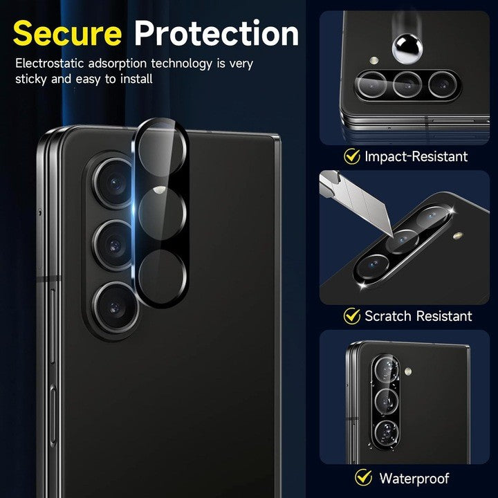 Folie Sticla pentru Camera, Flippy, Pentru Samsung Galaxy Z Fold 6, 3D, Transparent