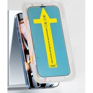 Folie sticla securizata cu sistem de montare usor si rapid Flippy pentru Apple iPhone 11 / XR, Transparent cu margini