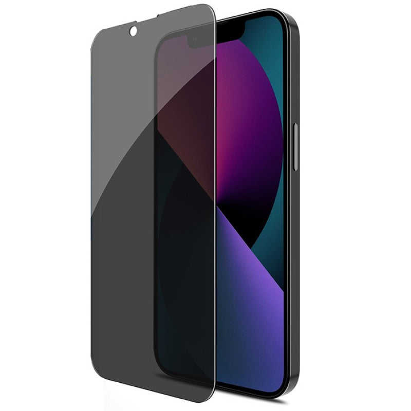 Folie sticla securizata cu sistem de montare usor si rapid Flippy pentru Apple iPhone 14 Plus / 13 Pro Max, Privacy,