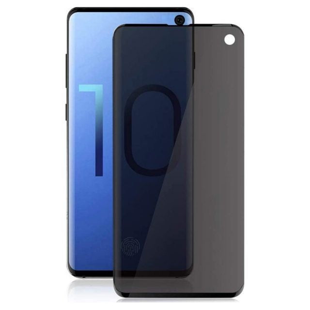 Folie Sticla Securizata Curbata Flippy pentru Samsung S10 Full Glue Privacy Negru