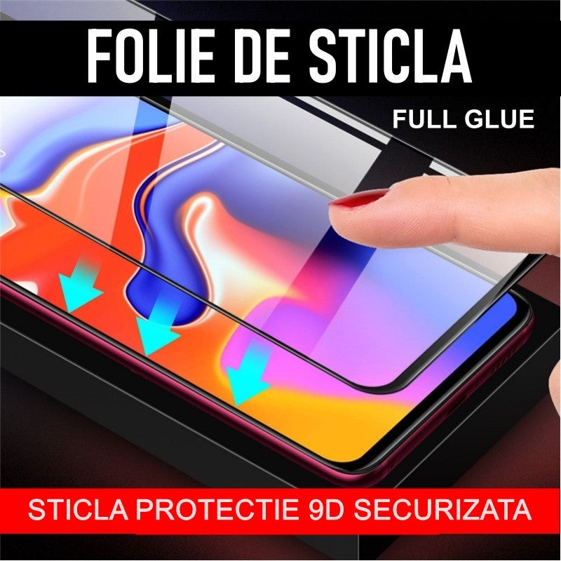 Folie Sticla Securizata, Flippy, compatibil cu Apple iPhone 15 Pro, Full Glue Negru
