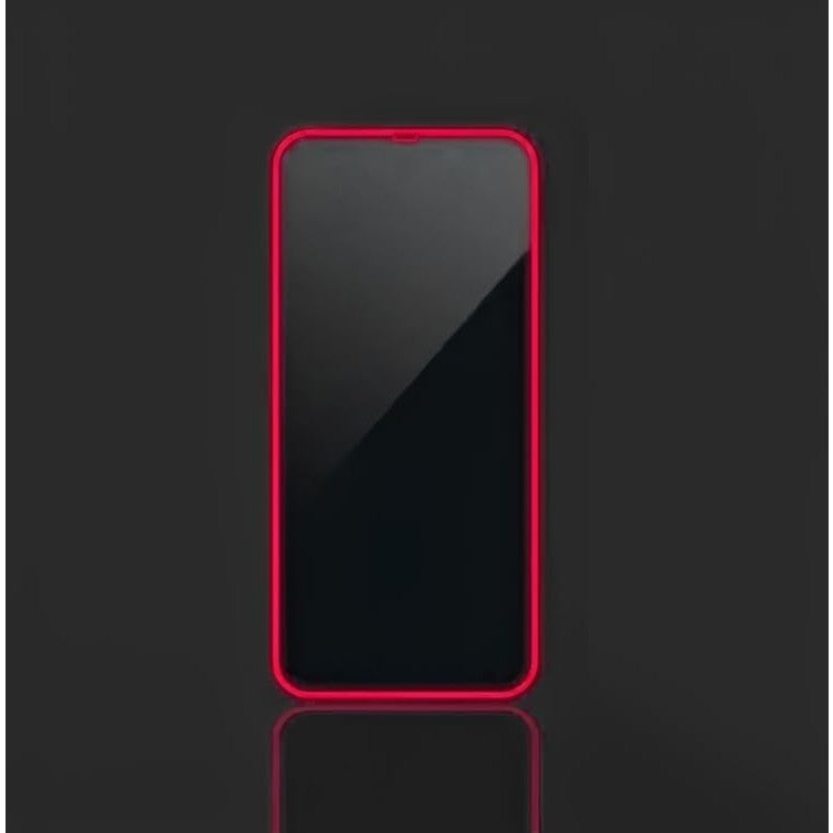 Folie de Sticla Securizata pentru Apple iPhone 15 Pro Max, Flippy, Luminous, Margine Fosforescenta Neon din Silicon,