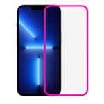 Folie de Sticla Securizata pentru Apple iPhone 15 Pro Max, Flippy, Luminous, Margine Fosforescenta Neon din Silicon,