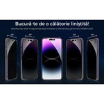 Folie Sticla Securizata, Flippy, Pentru Apple iPhone 16 Plus, Privacy Classic, 2.5D, Confidentialitate 30°, Negru