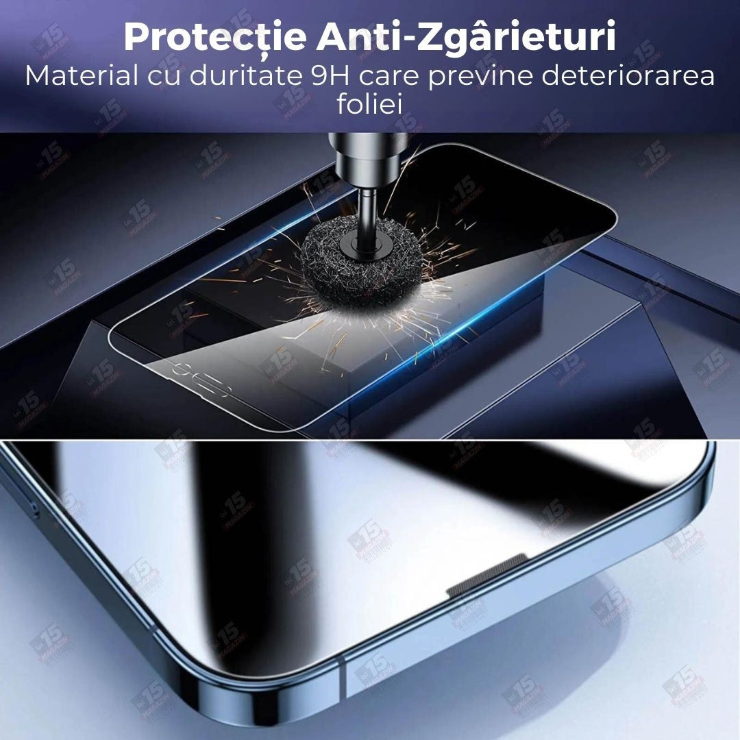 Folie Sticla Securizata, Flippy, Pentru Apple iPhone 16 Pro Max, Privacy Classic, 2.5D, Confidentialitate 30°, Negru