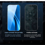 Folie Sticla Securizata, Flippy, Pentru Apple iPhone 16 Pro Max, Privacy Classic, 2.5D, Confidentialitate 30°, Negru