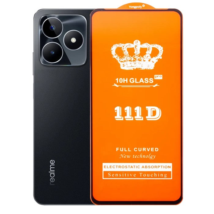 Folie Sticla Securizata pentru Realme C53, Flippy, Sticla de Protectie Compatibila cu Realme C53, Full Cover 111D, HD,