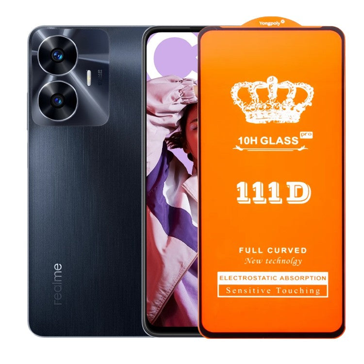 Folie Sticla Securizata pentru Realme C55, Flippy, Sticla de Protectie Compatibila cu Realme C55, Full Cover 111D, HD,