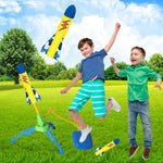 Jucarie pentru Copii, Flippy, Lansator de Rachete cu Piciorul, un Singur Lansator, 3 Rachete cu Lumini, 40.5 cm