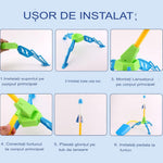 Jucarie pentru Copii, Flippy, Lansator de Rachete cu Piciorul, un Singur Lansator, 6 Rachete Fara Lumini, 40.5 cm