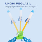 Jucarie pentru Copii, Flippy, Lansator de Rachete cu Piciorul, un Singur Lansator, 6 Rachete Fara Lumini, 40.5 cm