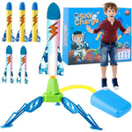 Jucarie pentru Copii, Flippy, Lansator de Rachete cu Piciorul, un Singur Lansator, 6 Rachete Fara Lumini, 40.5 cm