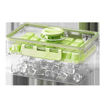 Forma de Gheata, Flippy, un Strat, Inchidere Etans, din PP+PET, 19 x 12 x 9.5 cm, Verde