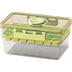Forma de Gheata, Flippy, un Strat, Inchidere Etans, din PP+PET, 19 x 12 x 9.5 cm, Verde
