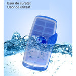 Forma pentru cuburi de gheata Flippy, 14 cuburi, reutilizabil, plastic alimentar, cu capac, orificiu umplere,