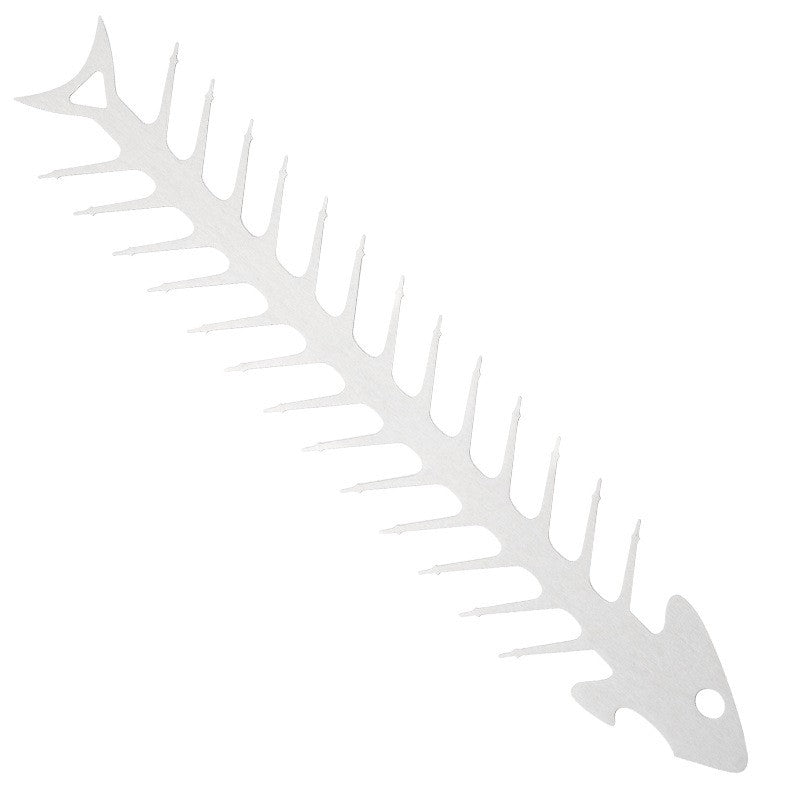 Forma pentru Frigarui, Flippy, Model Oase de Peste, din Otel Inoxidabil, Instrument pentru Gratar, BBQ, cu Deschizator