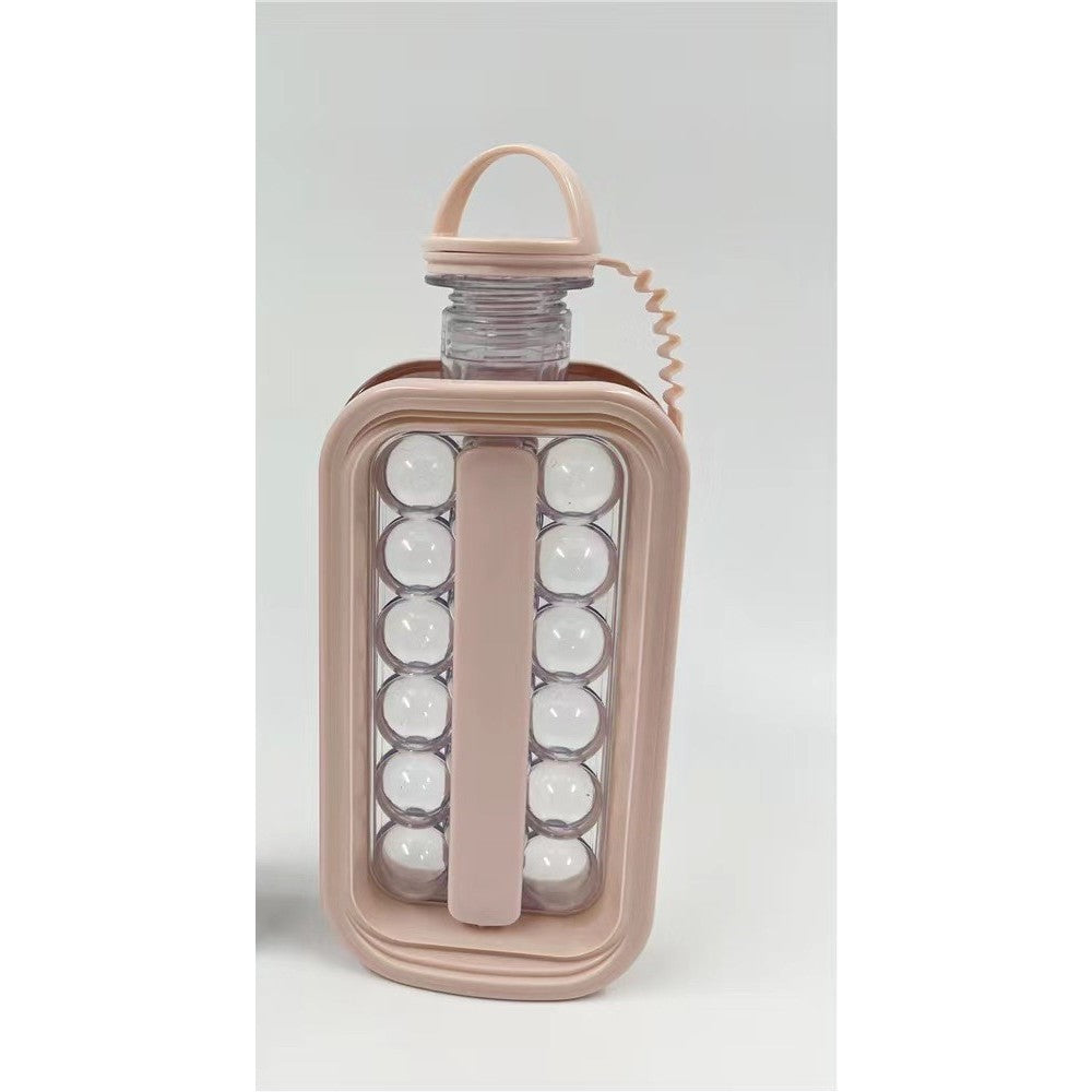 Forma pentru Gheata 2 in 1 Portabila, Flippy, sub Forma de Sticla, Sfere, Diametru 3 cm, Multifunctional, 17 Bilute,