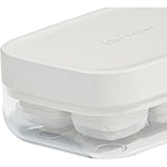 Forma pentru gheata cu presa Flippy, din silicon alimentar, 6 cuburi, caserola pentru depozitare, usor de folosit si