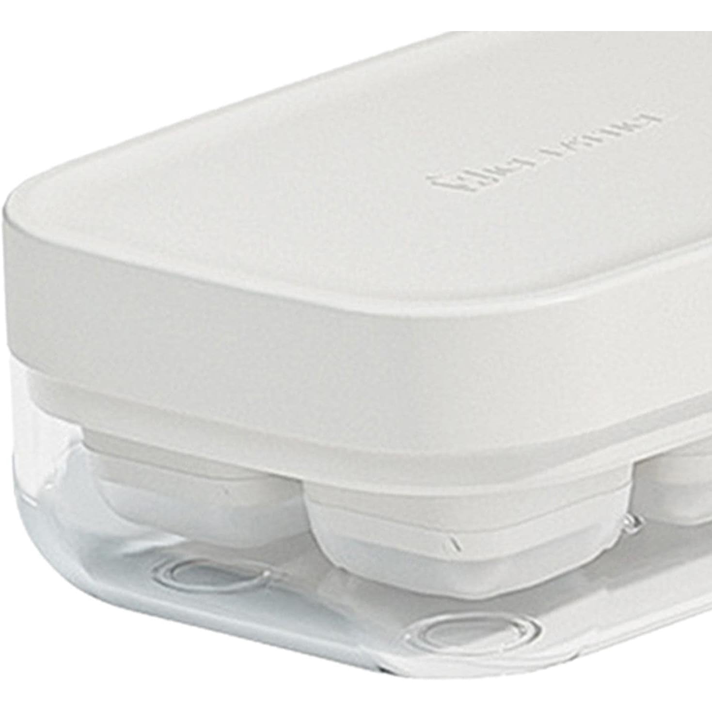 Forma pentru gheata cu presa Flippy, din silicon alimentar, 6 cuburi, caserola pentru depozitare, usor de folosit si