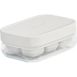 Forma pentru gheata cu presa Flippy, din silicon alimentar, 6 cuburi, caserola pentru depozitare, usor de folosit si