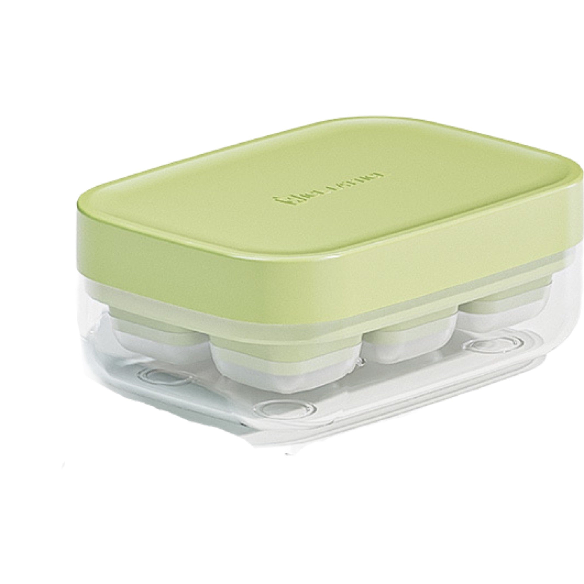 Forma pentru gheata cu presa Flippy, din silicon alimentar, 6 cuburi, caserola pentru depozitare, usor de folosit si