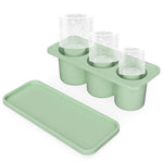 Forma pentru Gheata, Flippy, din Silicon, cuburi de gheata, forme rotunde, inghetare rapida, 20.7 x 8.4 x 6.5 cm Verde