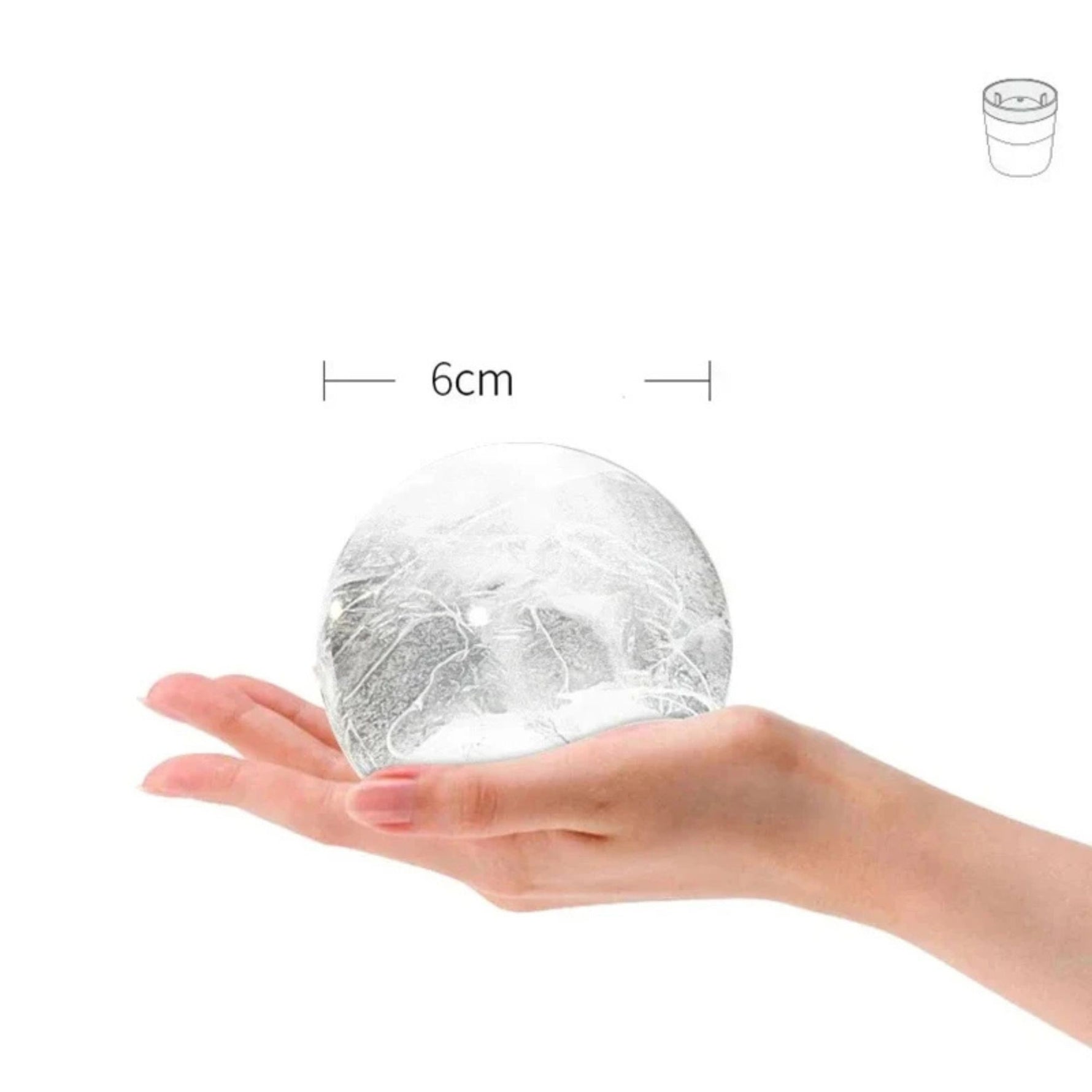 Forma pentru Gheata, Flippy, Sfera XL 6 cm, Silicon Alimentar Premium, Reutilizabila, Topire Lenta pentru Whiskey si