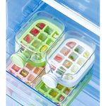 Forma de Gheata, Flippy, 2in1, Tip Sticla cu Pai, 500 ml, 12 Cuburi, 16.3 x 10.8 x 8 cm, Verde