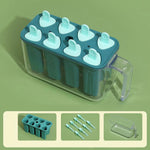 Forme de inghetata, Flippy, 8 Forme din Plastic Dur, Forma pentru Inghetata din si Sucuri Ghetate, 13 x 10 x 6.5 cm,