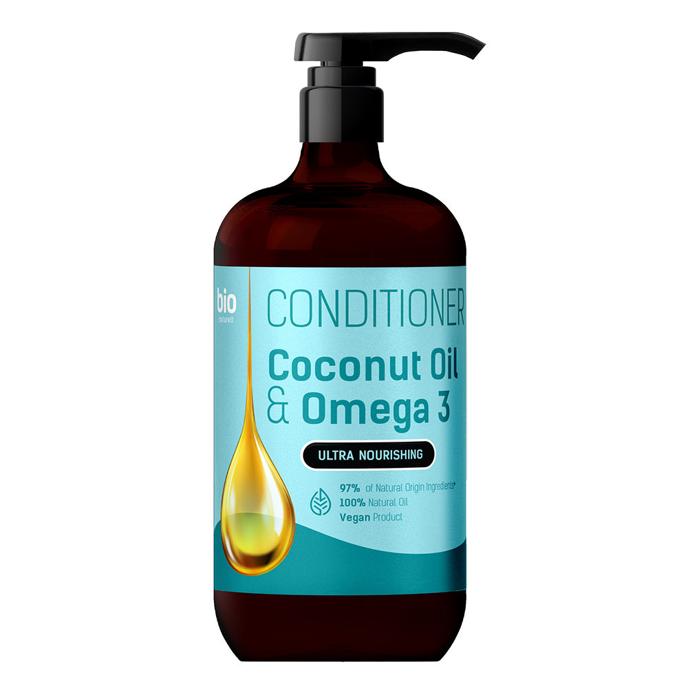 Bio Naturell, Bio Naturell, Coconut Oil & Omega 3, Balsam de păr, Nutritiv, Hidratant, 946 ml