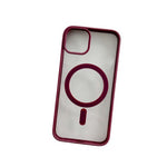 Husa MagSafe pentru Apple iPhone 14 Pro, Full Cover, Frosted Acrylic Color Big Hole, Magnetica, Incarcare Wireless,
