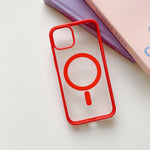 Husa MagSafe pentru Apple iPhone 14 Pro, Full Cover, Frosted Acrylic Color Big Hole, Magnetica, Incarcare Wireless,