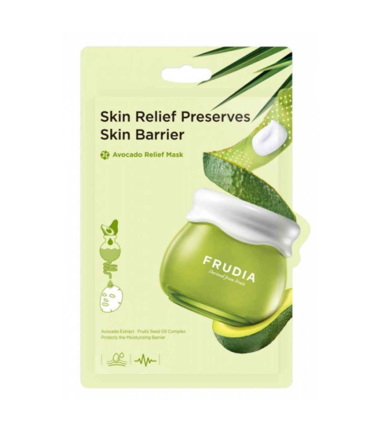 Frudia, Delivered From Fruit, Avocado, Alinarea stresului, Mască facială, Pentru față, 20 ml