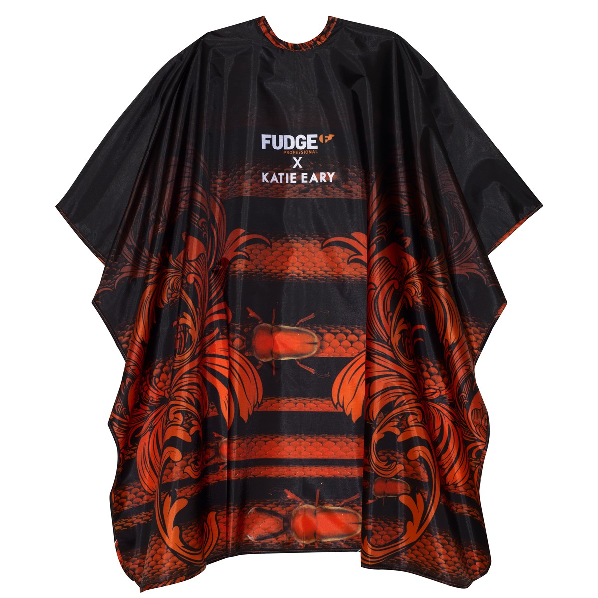 Fudge Professional, Katie Eary, Pelerină de coafor din textil, Roșu/Negru
