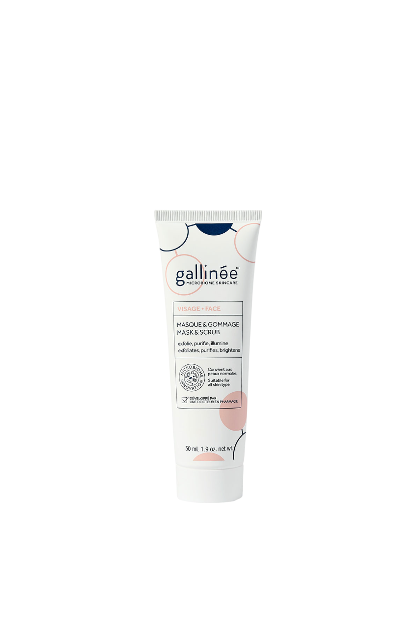 Gallinee, Microbiome Skincare, Purificare, Mască de scrub, Pentru față, 50 ml - Olmarkt