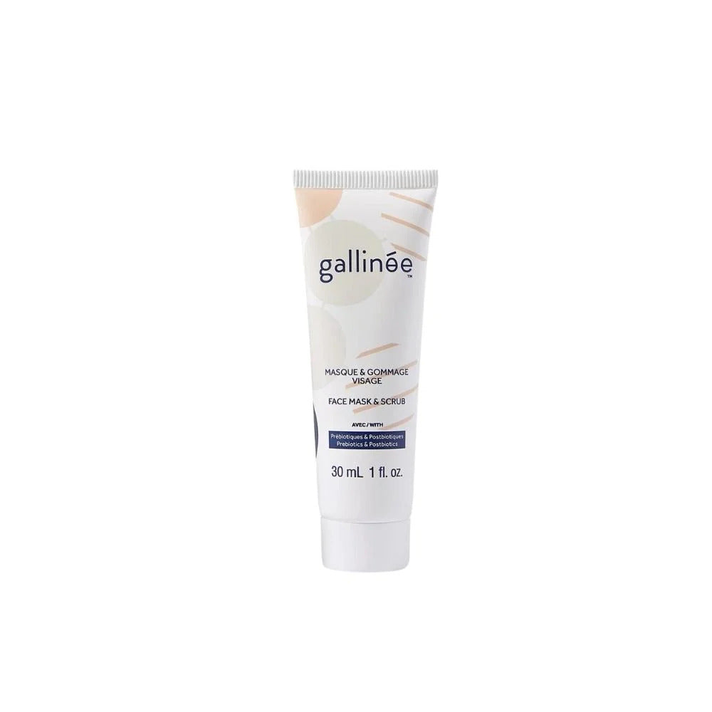 Gallinee, Microbiome Skincare, Prebiotice, Rafinare, Mască de scrub, Pentru față, 30 ml