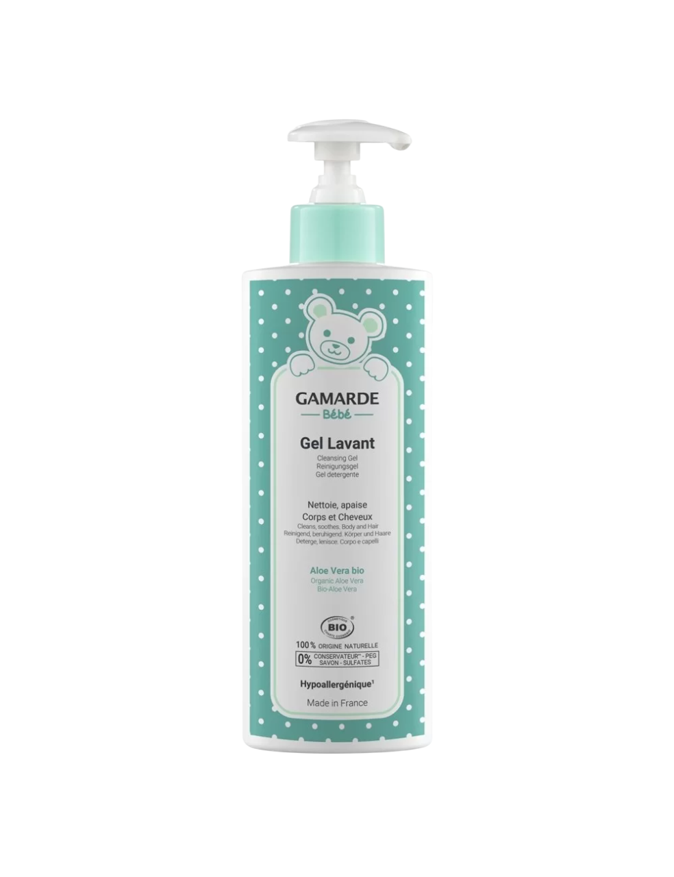 Gamarde, Baby, Bio, Hidratează, Gel de duș, Corp & Păr, 400 ml