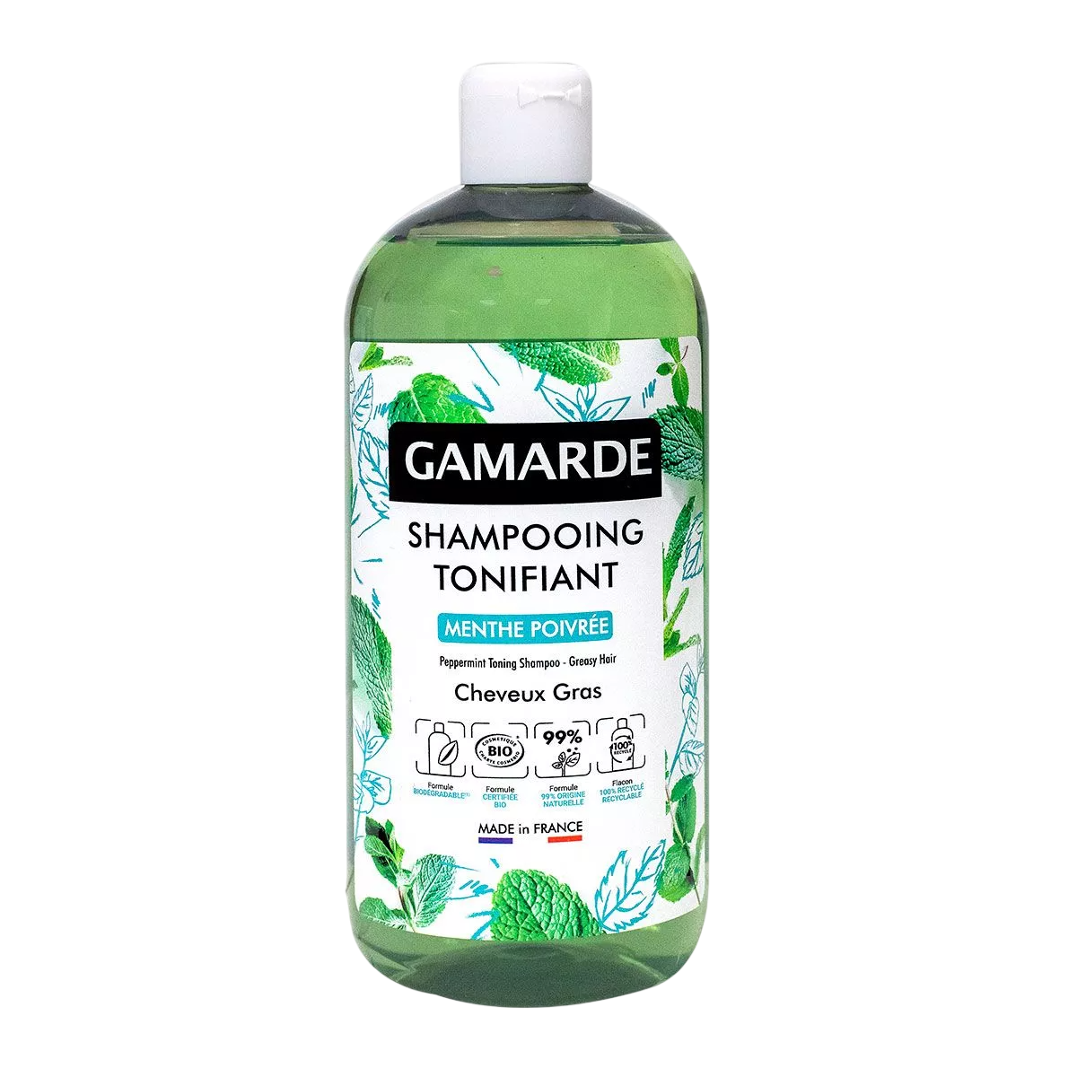 Gamarde, Bio, Mentă, Șampon pentru păr, Tonifiere, 500 ml