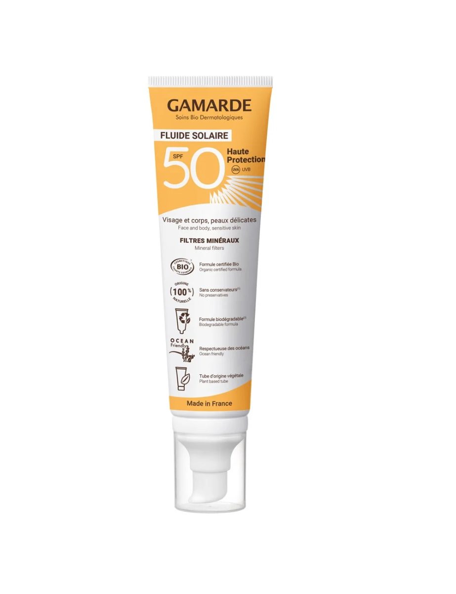 Gamarde, Gamarde, Bio, Protecție solară, Cremă de soare, Pentru față și corp, SPF 50, 100 ml
