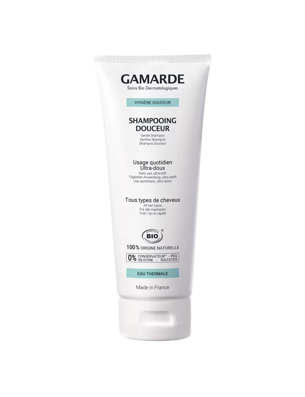 Gamarde, Hygiene, Bio, Șampon pentru păr, Curățare blândă, 200 ml