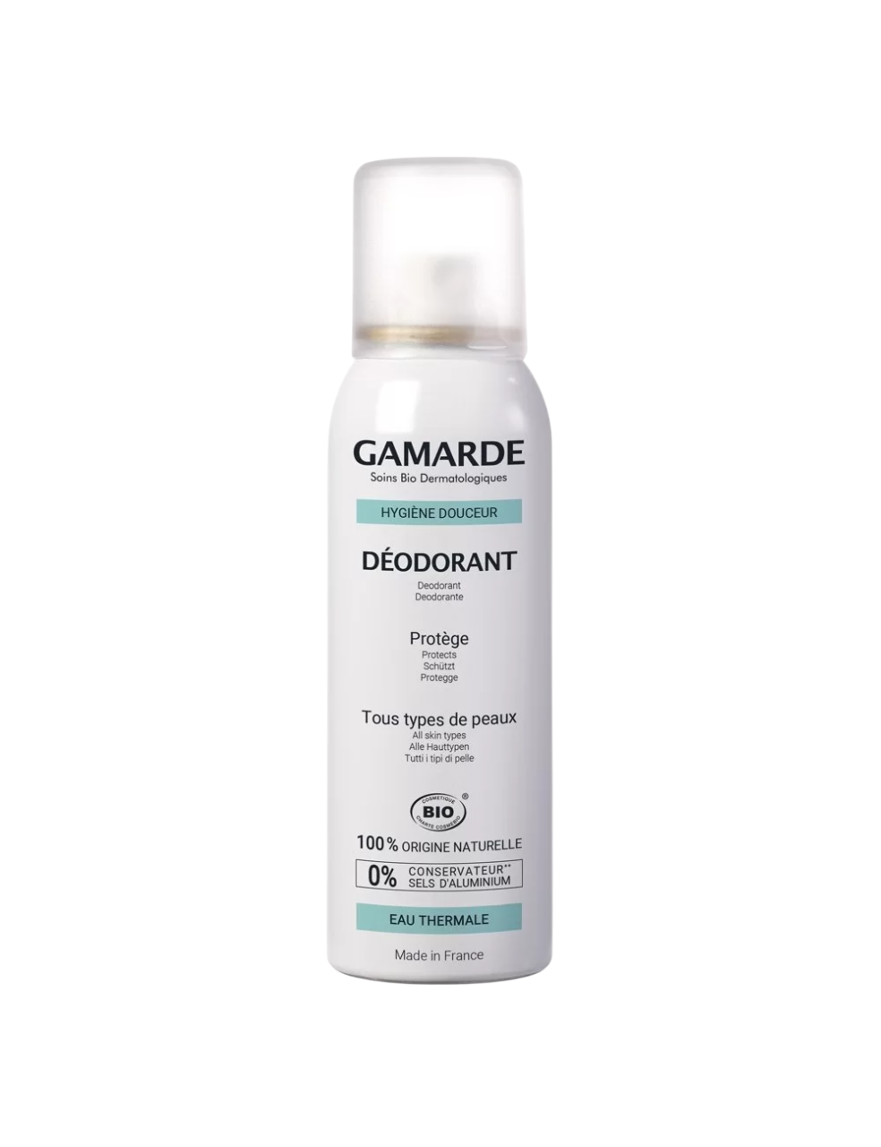 Gamarde, Hygiene, Bio, Calmant, Proaspăt, Deodorant spray, Unisex, 100 ml