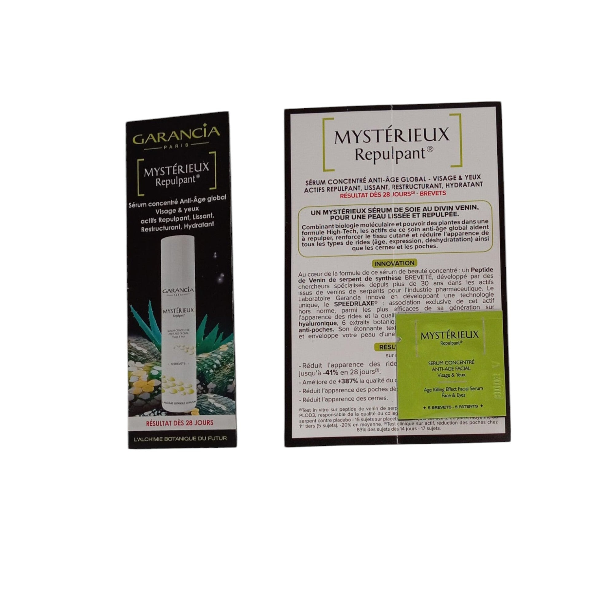 Garancia, Mysterieux Repulpant, Fără silicon, Anti-îmbătrânire, Ser, Pentru față și ochi, 1 ml *Mostră - Olmarkt