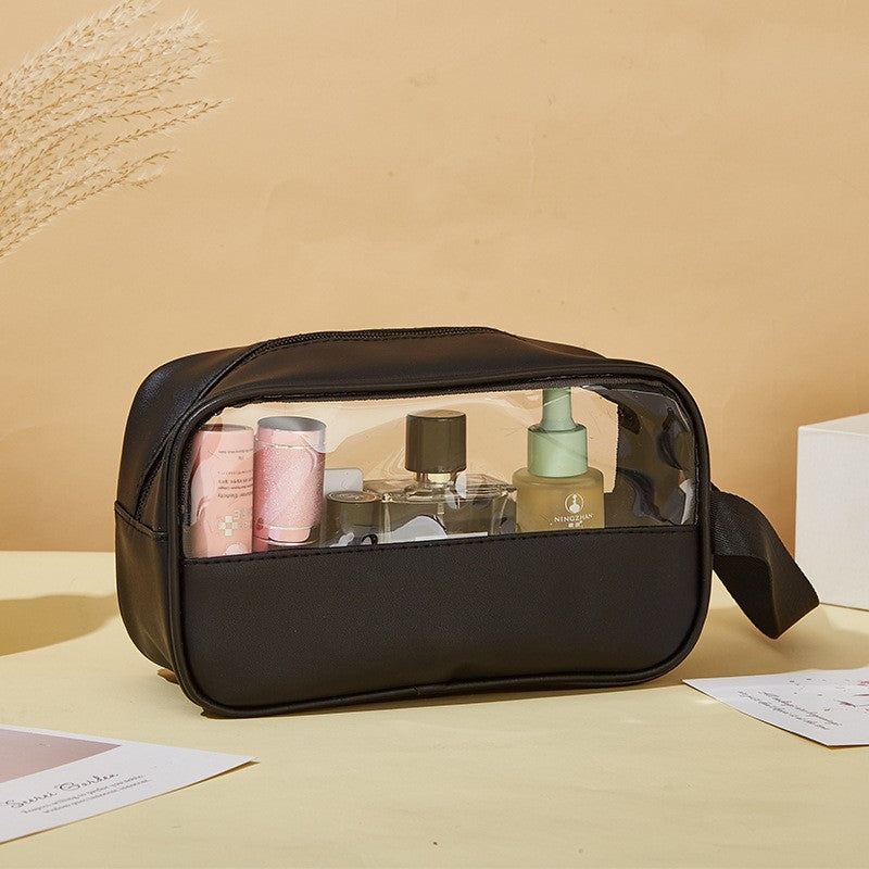 Geanta Cosmetice, Flippy, pentru Voiaj sau Organizare, Material PVC- Textil, Impermeabila, Portabila,22 x 12 x 8 cm,